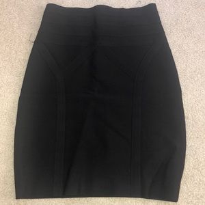 Black Bebe bandage skirt